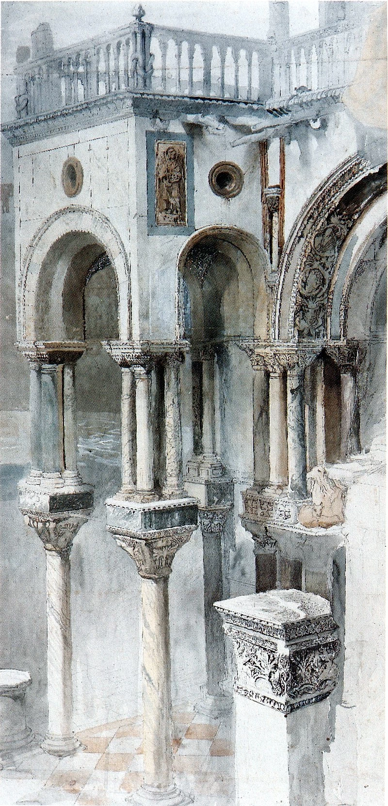 Il lato sud di San Marco dalla Loggia del Palazzo Ducale, Venezia, ~ 1851
